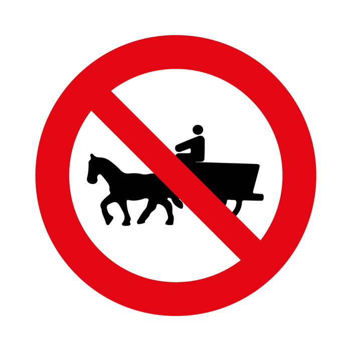 Prohibida Circulación De Vehículos De Tracción Animal RPO-11