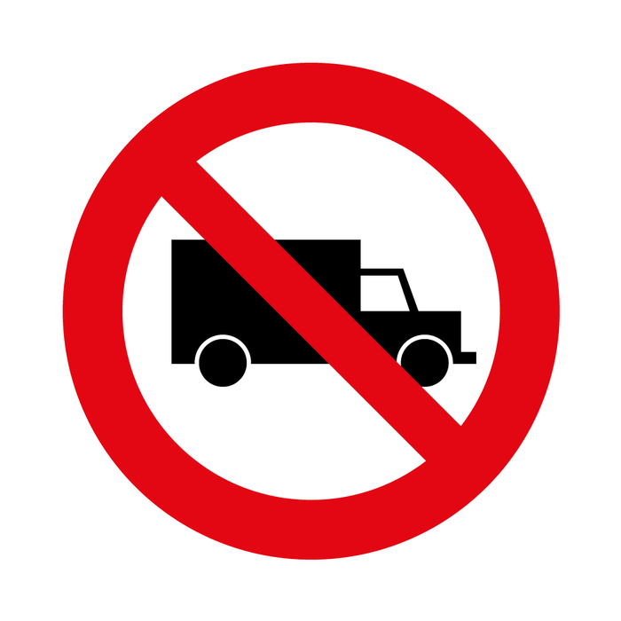 Prohibida  Circulación Vehículos De Carga RPO-5