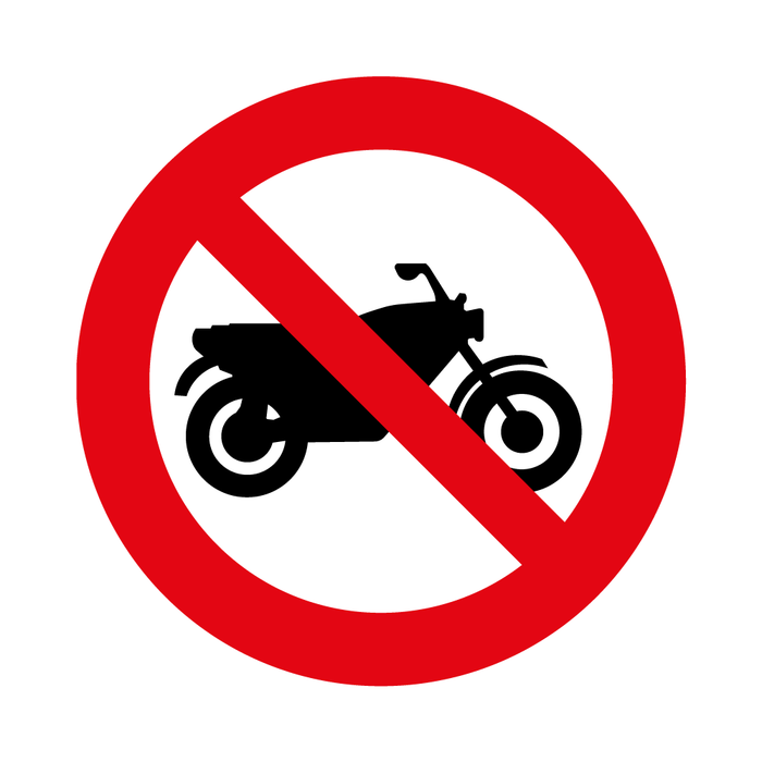 Prohibida Circulación De Motocicletas-Rpo-9
