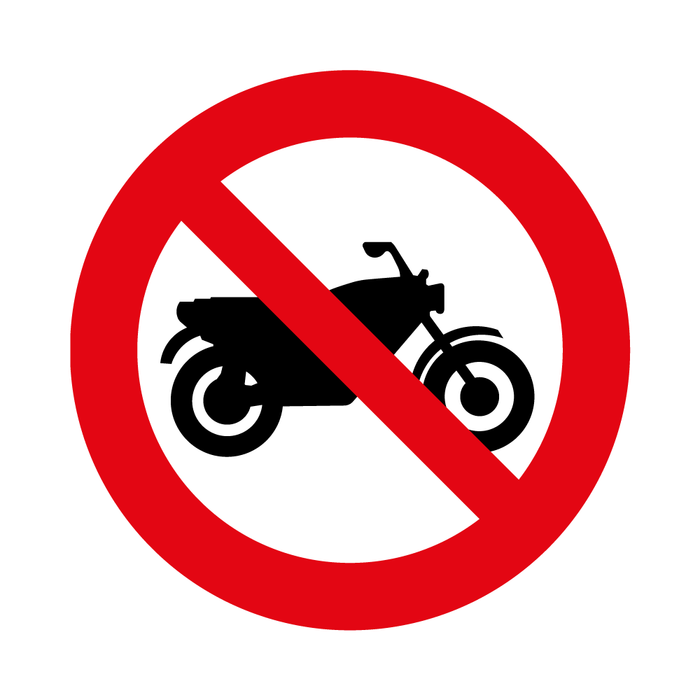 Prohibida Circulación De Motocicletas RPO-9