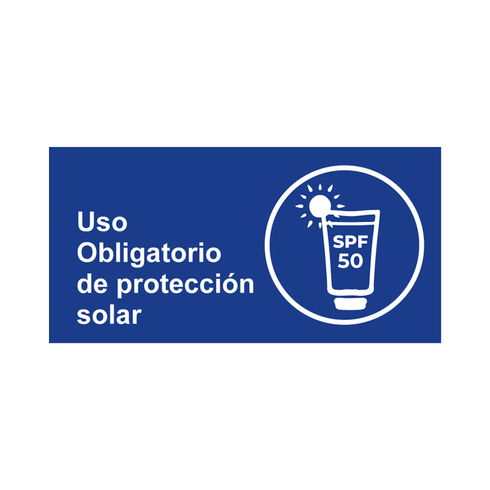 Uso Obligatorio De Protección Solar SO-26