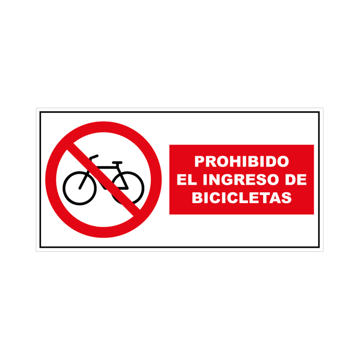 Prohibido El Ingreso De Bicicletas SP-10