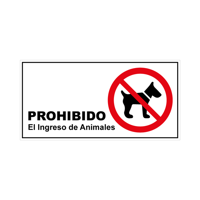 Prohibido El Ingreso De Mascotas SP-09