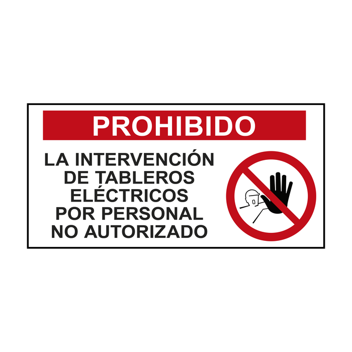 Prohibido la intervención de tableros eléctricos por personal no autorizado SP-19