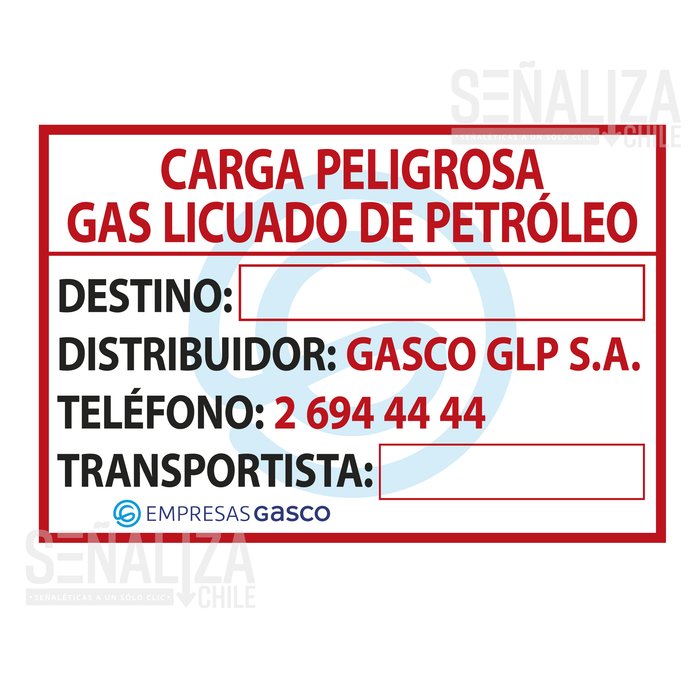 CARGA PELIGROSA GAS LICUADO