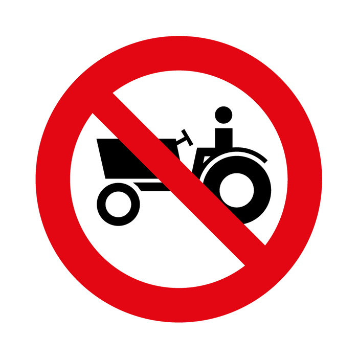 Prohibida Circulación De Maquinaria Agricola-Rpo-10