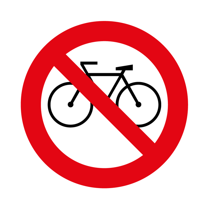 Prohibida Circulación De Bicicletas-Rpo-8