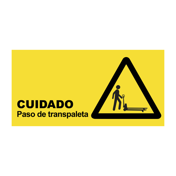 Cuidado paso traspaleta AP-19