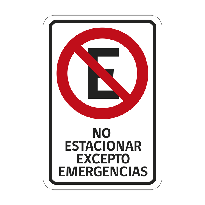 NO Estacionar excepto emergencias RPO-14b